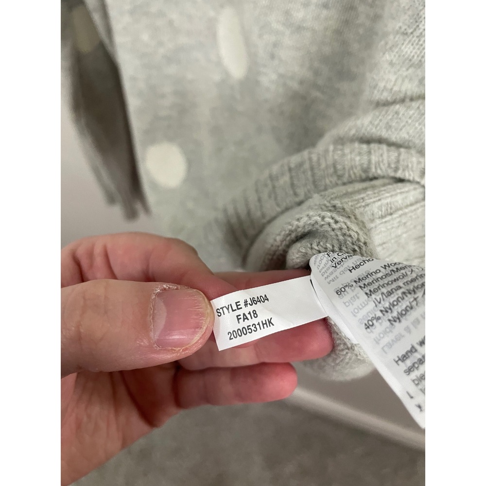 J.Crew Always 1988 Rollneck Sweater in Gray Polka Dot Size Large - Picture 9 of 9